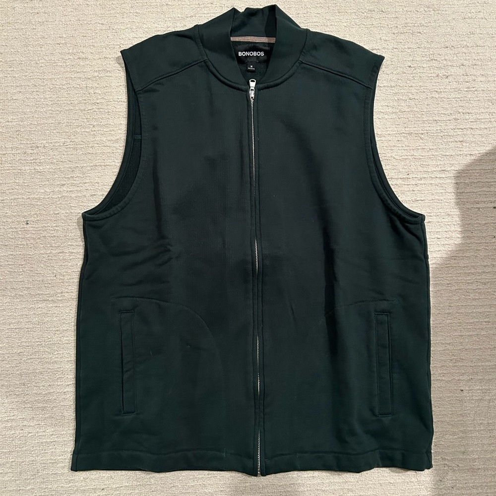 NWOT Bonobos Men’s Vest- Forest Green
